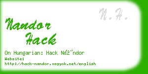 nandor hack business card